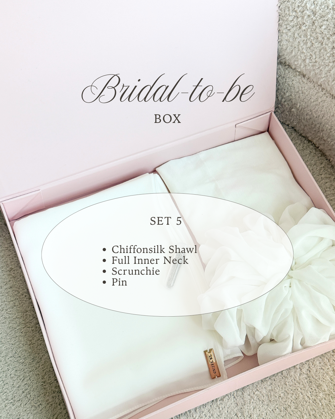 SET 5-Chiffonsilk | Full Inner | Scrunchie | Pin |  Guzel KL