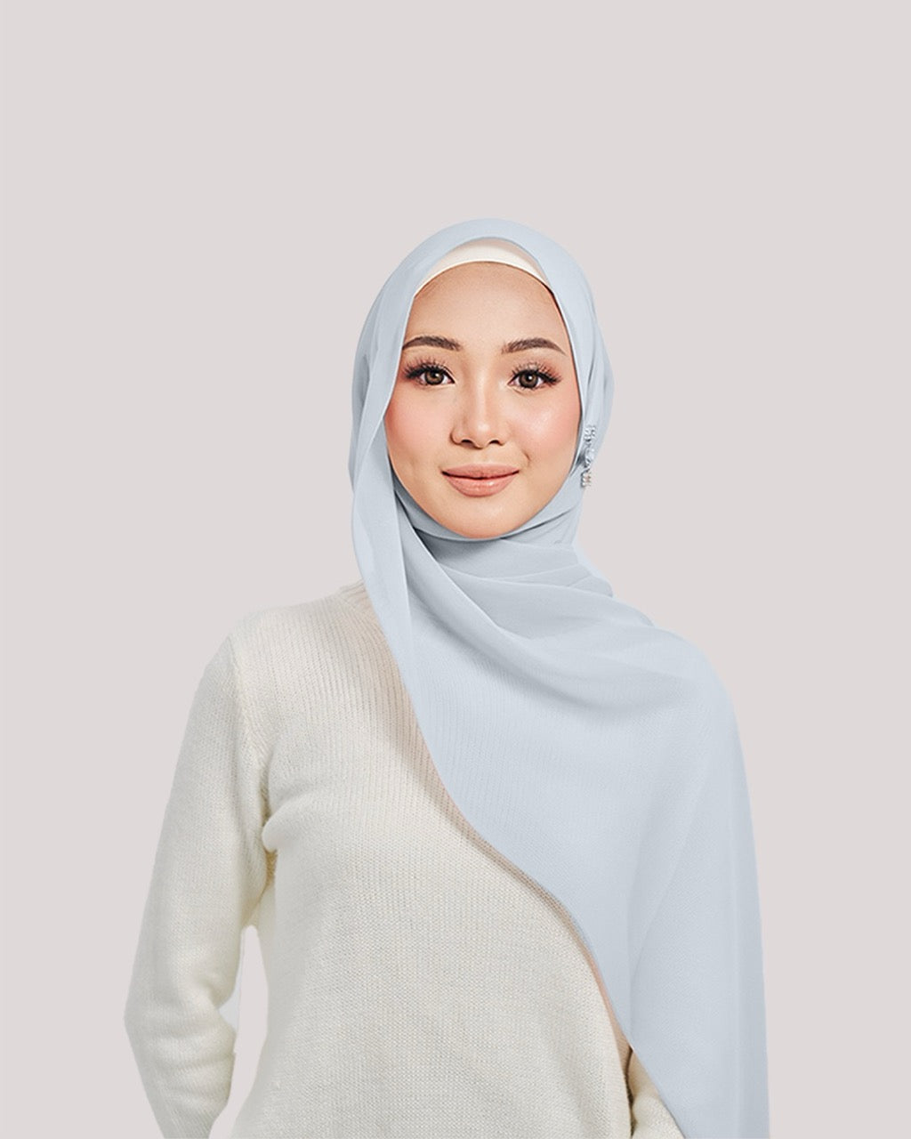 Chiffon Silk in Air Blue | Guzel KL