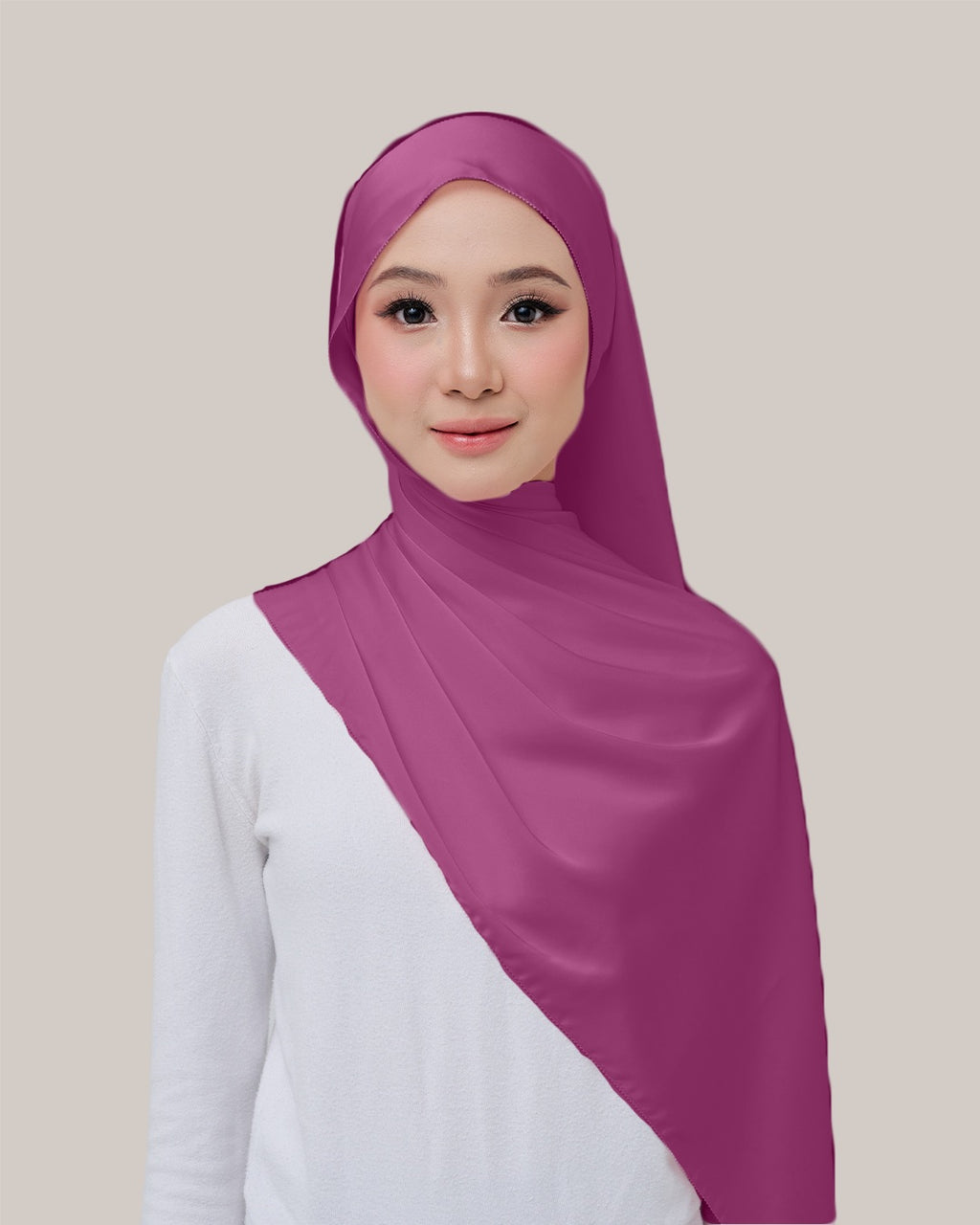 Satin Silk in Aubergine | Guzel KL