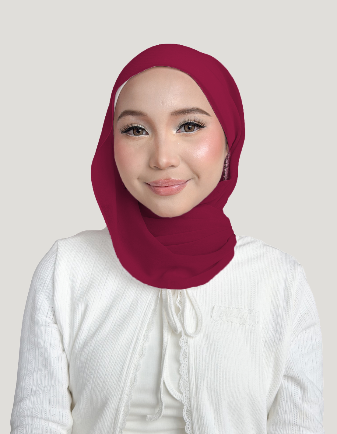 (Essential) Chiffon Silk in Berry Merlot | Guzel KL