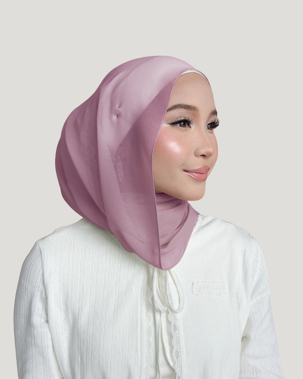 (Essential) Chiffon Silk in Berry Souffle | Guzel KL