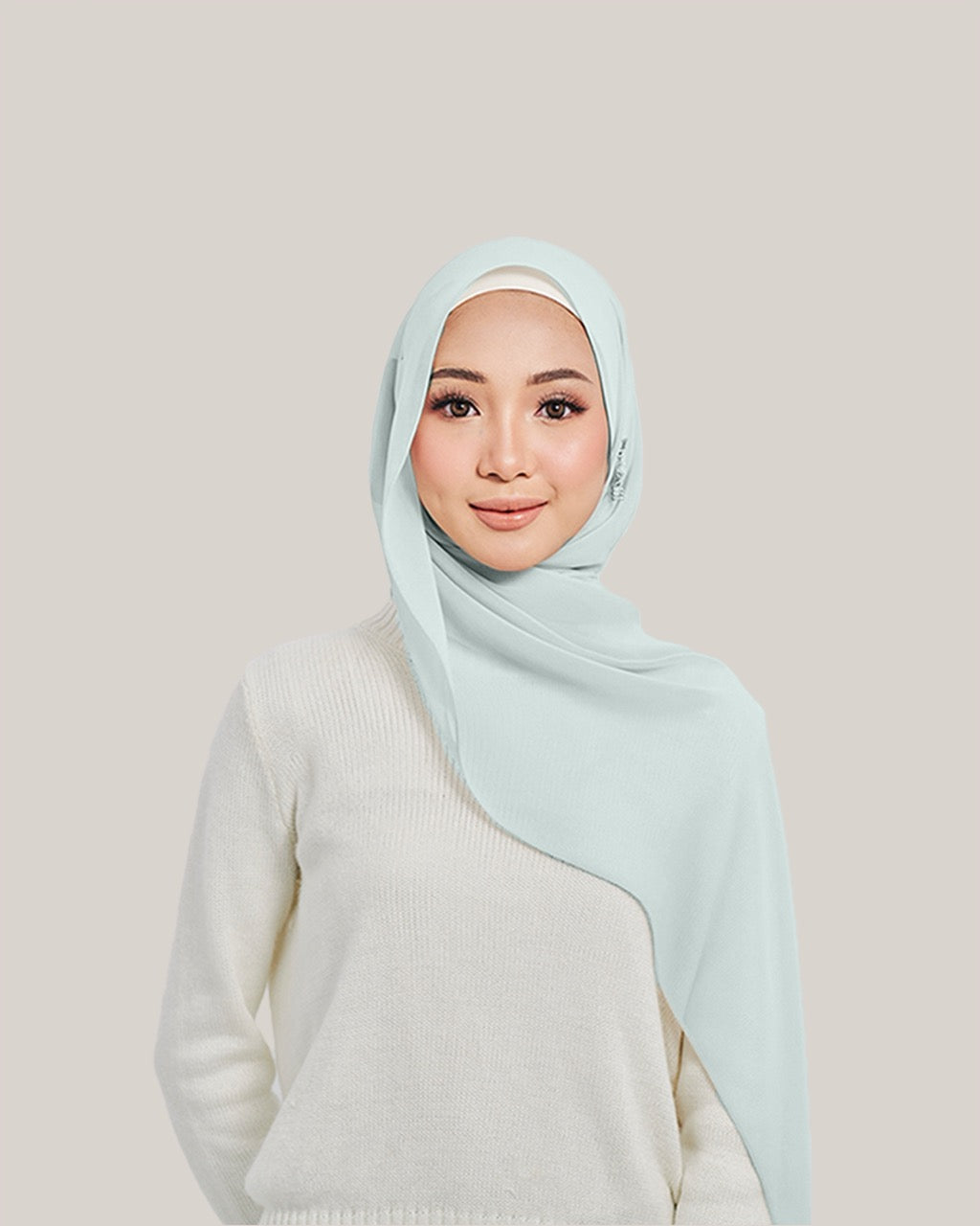 Chiffon Silk in Celeste | Guzel KL