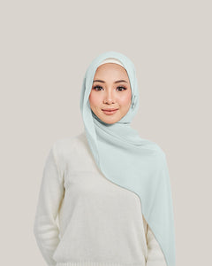 Chiffon Silk in Celeste | Guzel KL