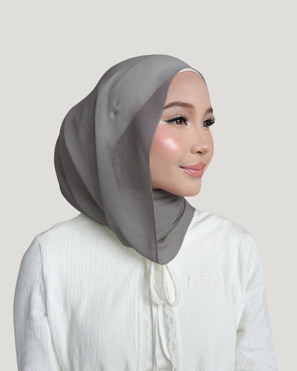 (Essential) Chiffon Silk in Charcoal | Guzel KL