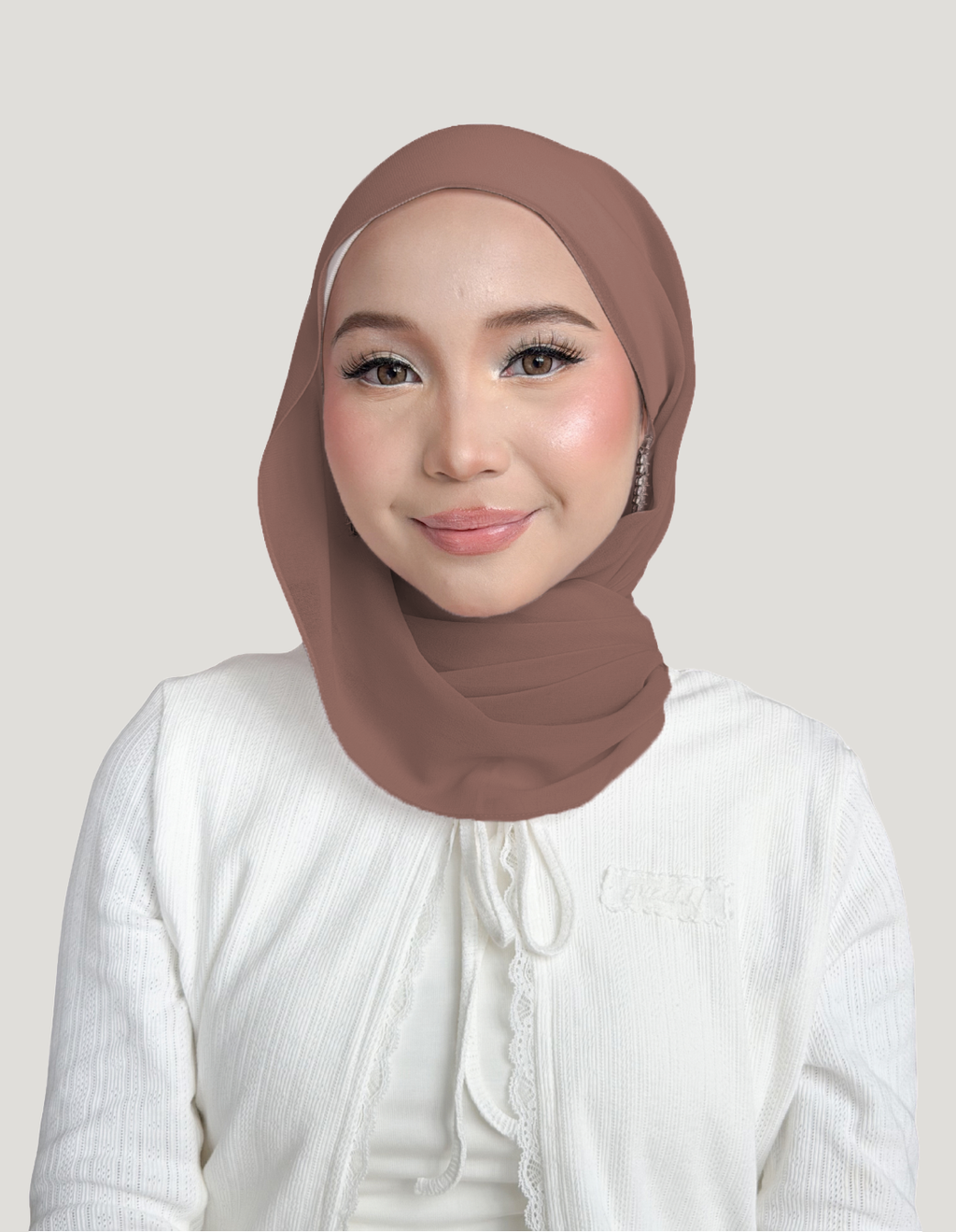 (Essential) Chiffon Silk in Cocoa Latte | Guzel KL