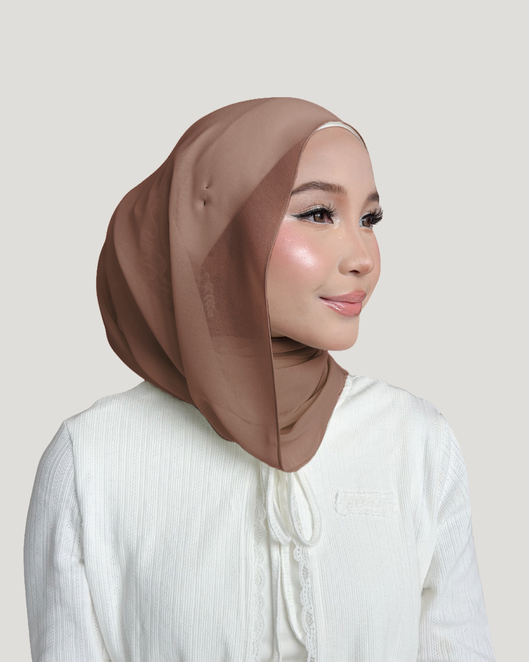 (Essential) Chiffon Silk in Cocoa Latte | Guzel KL