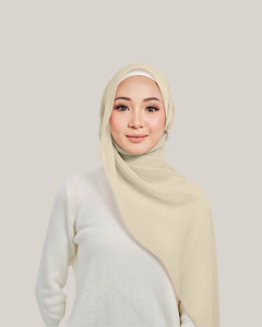 Chiffon Silk in Cream Brulee | Guzel KL