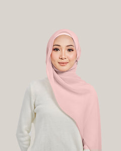 Defect Chiffon Silk in Cream Rose | Guzel KL