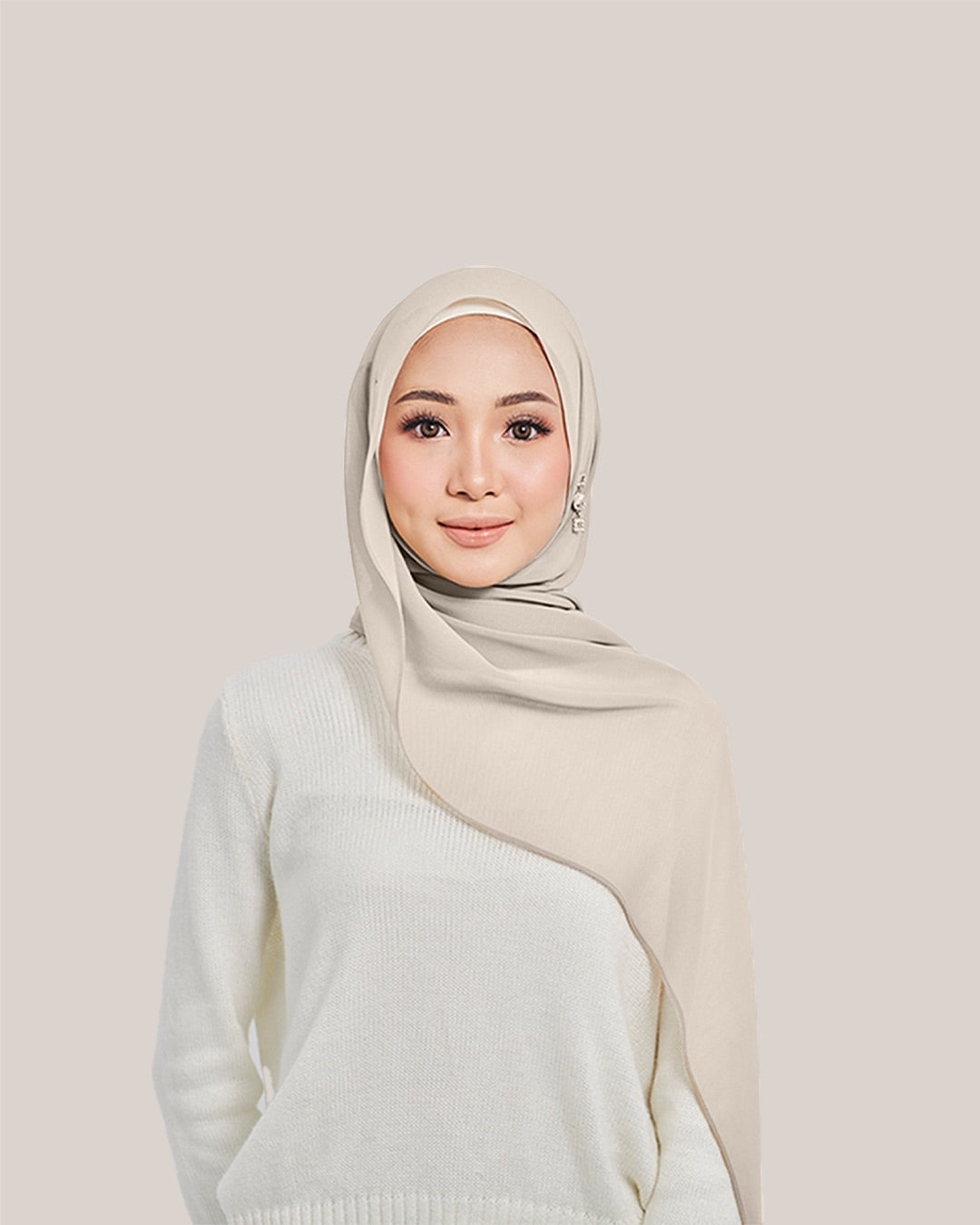Chiffon Silk in Cremeira  | Guzel KL