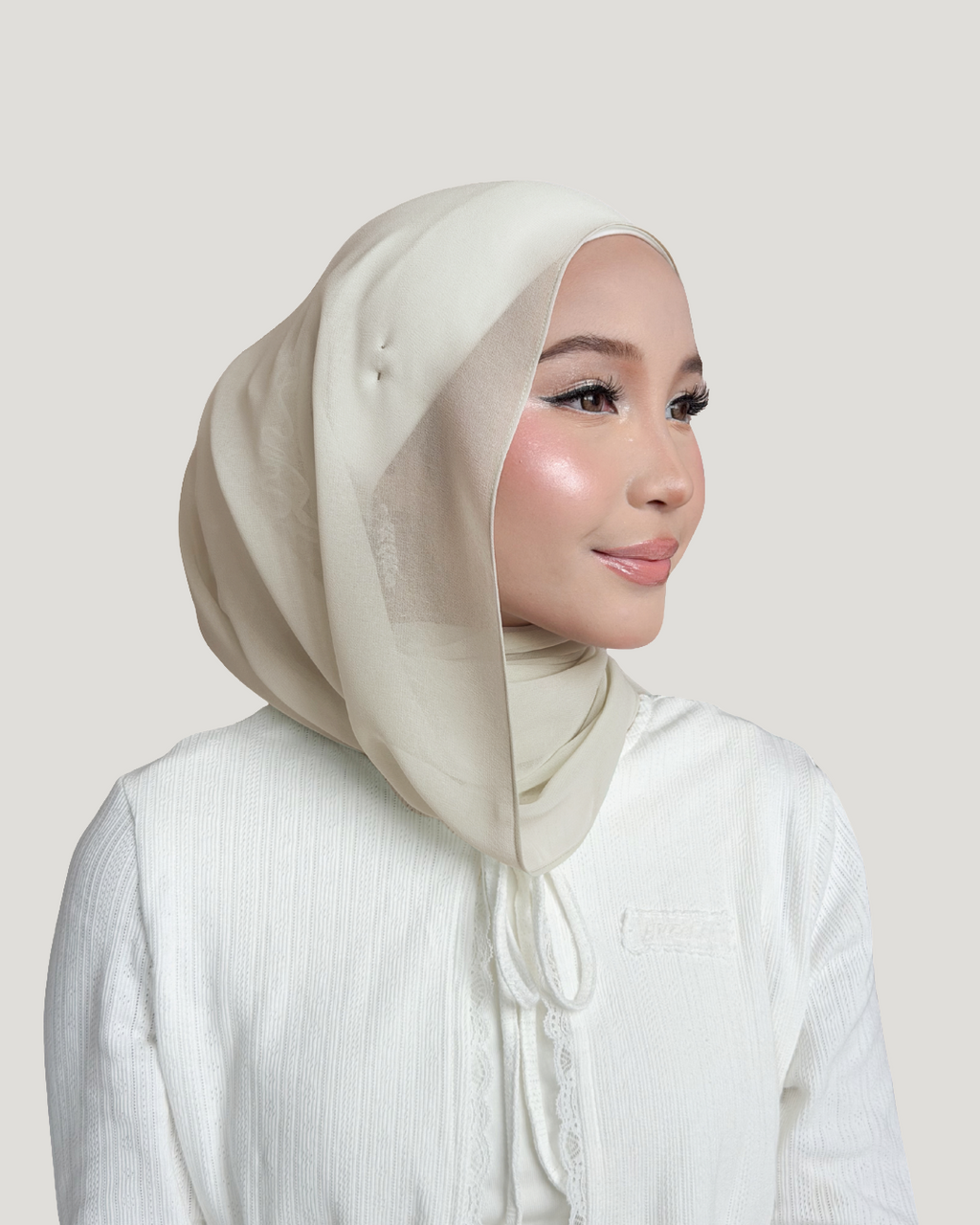 (Essential) Chiffon Silk in Crisp Haze | Guzel KL