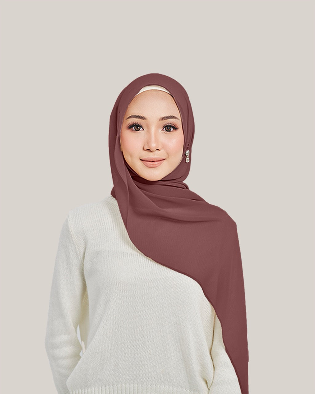 Chiffon Silk in Deep Garnet | Guzel KL