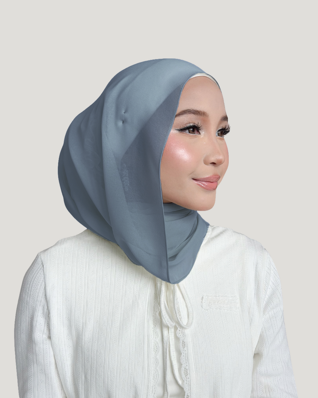(Essential) Chiffon Silk in Denim Mist | Guzel KL
