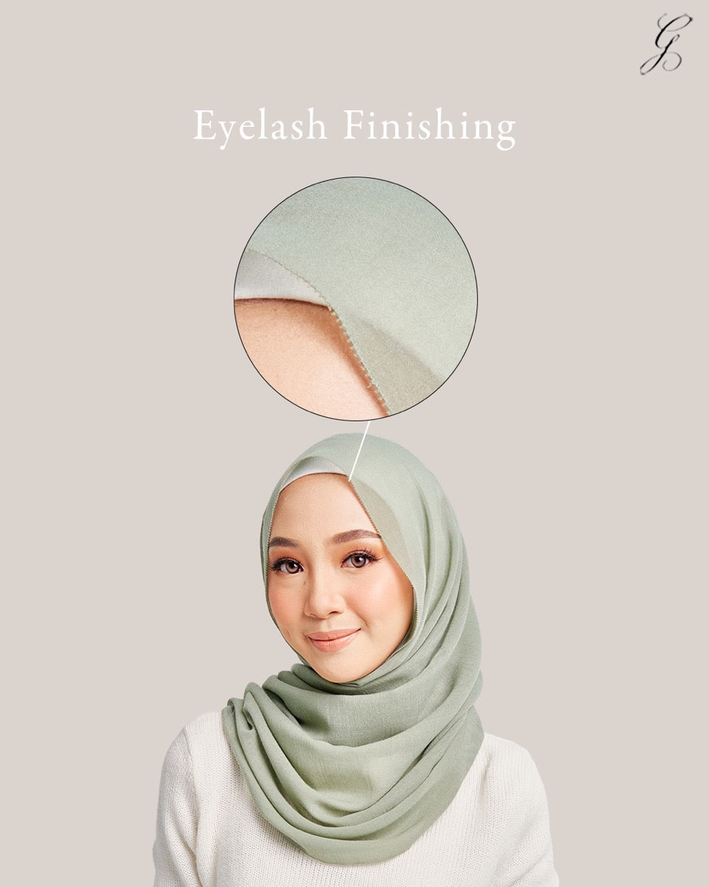 Snug EYELASH in Natural Cotton | Guzel KL
