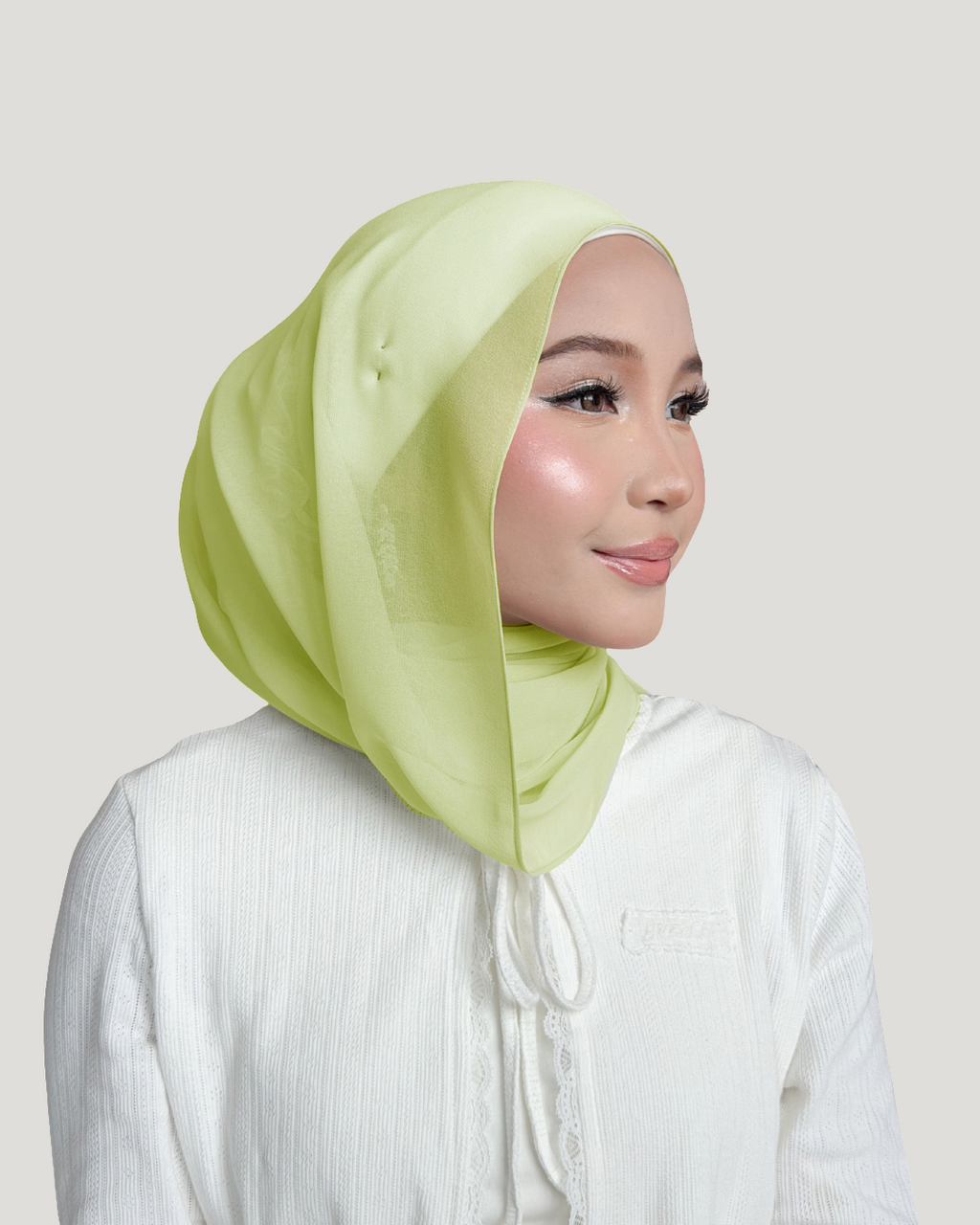(Essential) Chiffon Silk in Fresh Fern | Guzel KL
