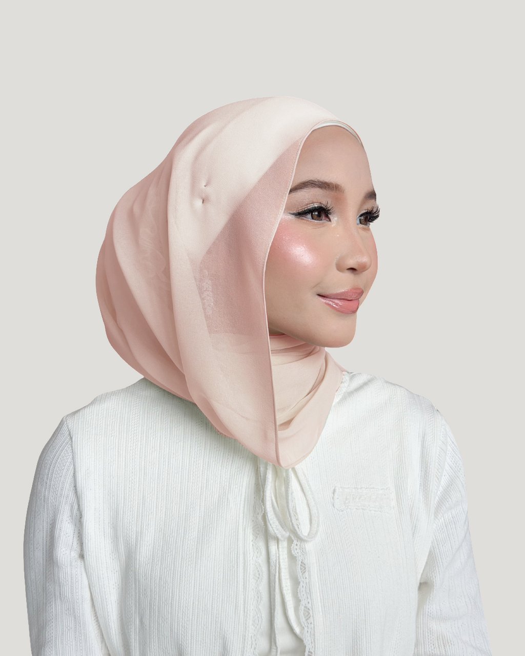 (Essential) Chiffon Silk in Golden Peach | Guzel KL
