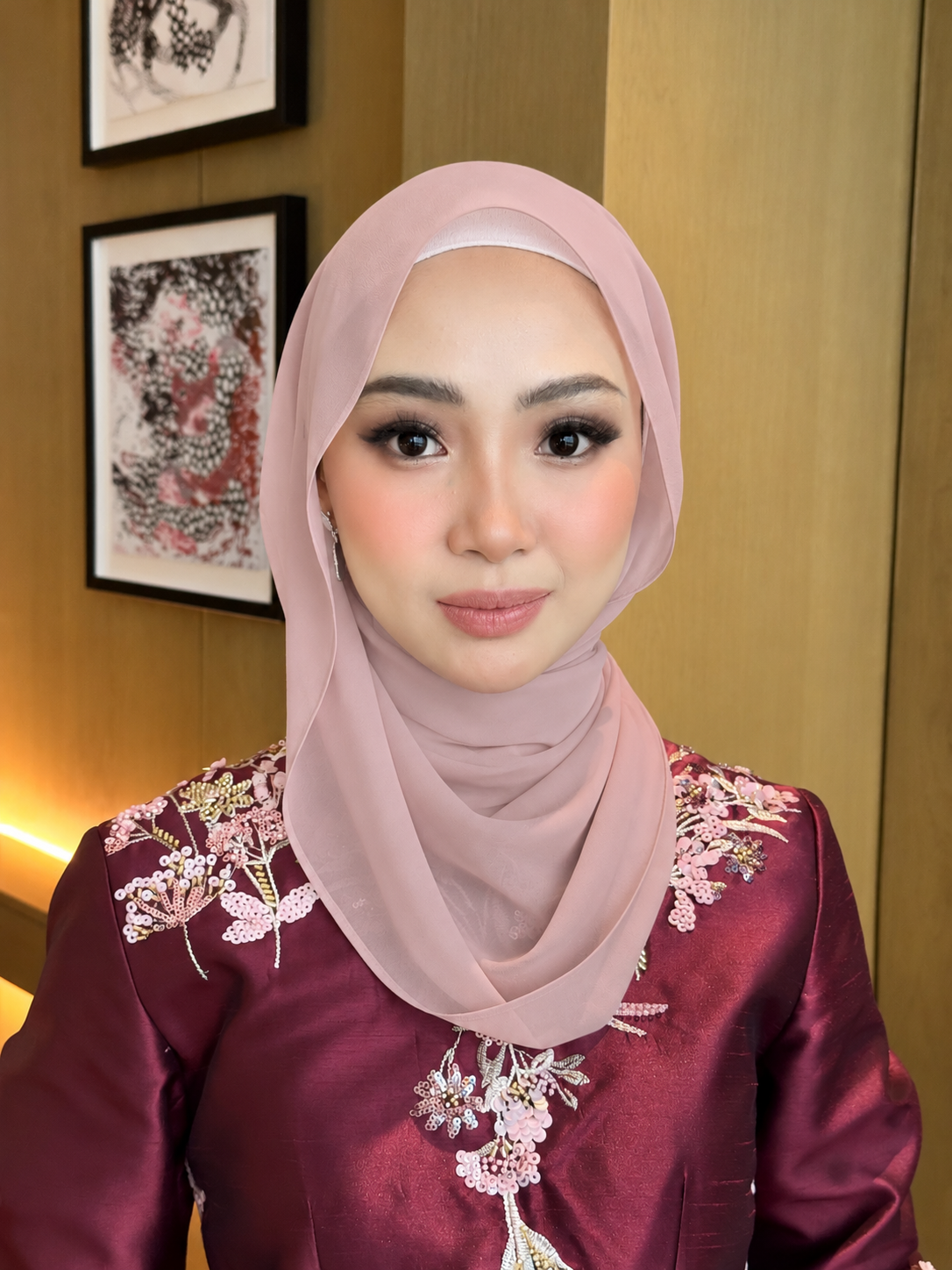 Chiffon Silk in Grape Ink  | Guzel KL