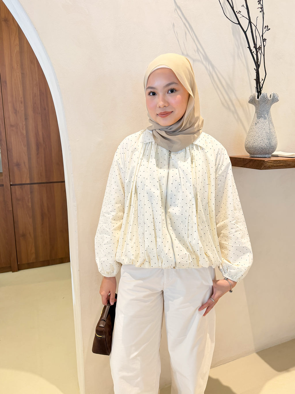 Esme in Beige Polka
