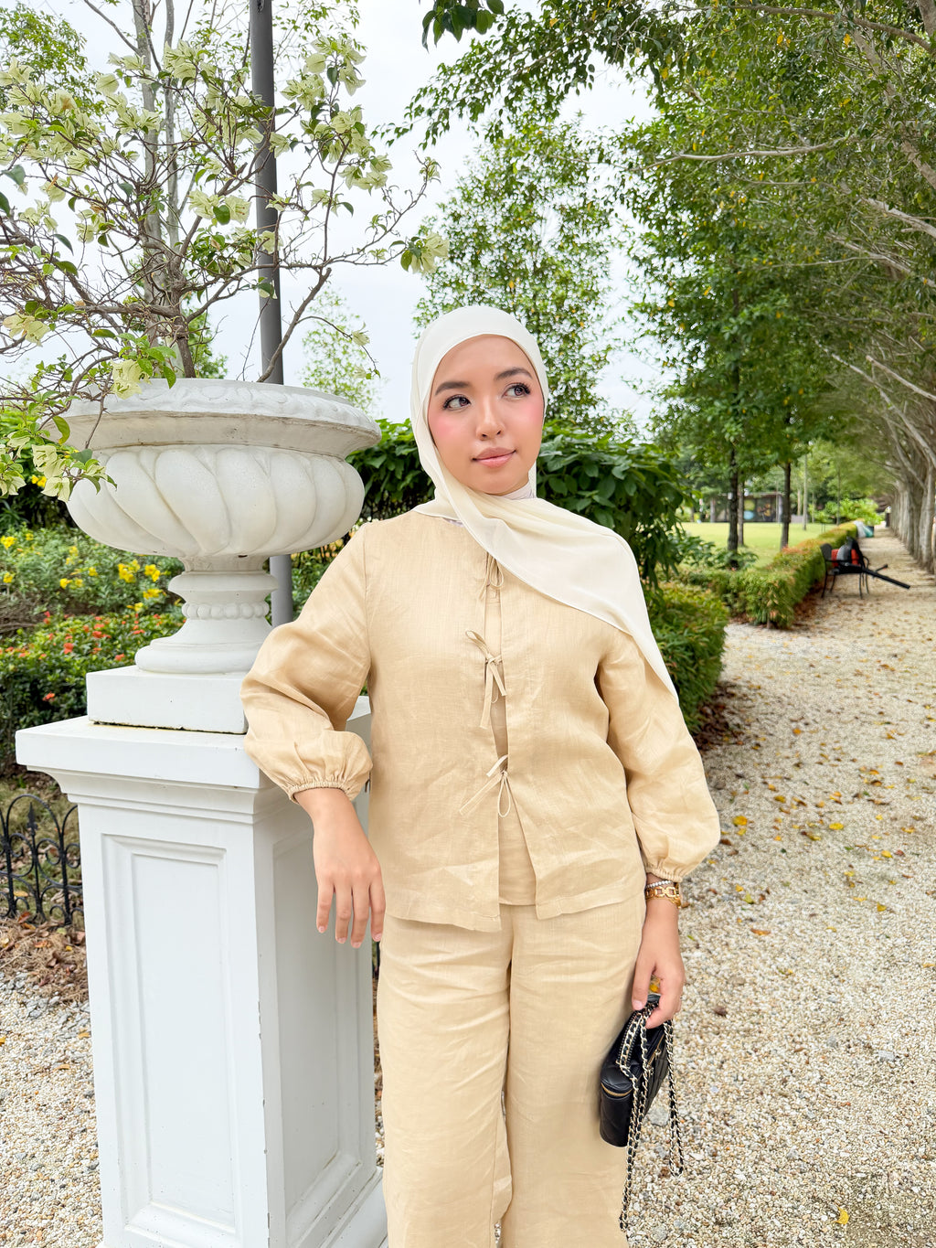 Linne Ribbon in Sand Beige