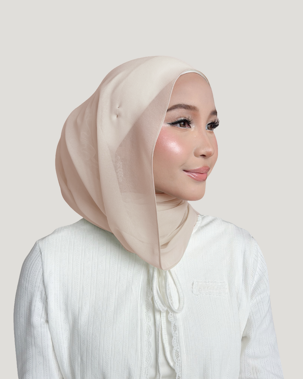 (Essential) Chiffon Silk in Ivory | Guzel KL