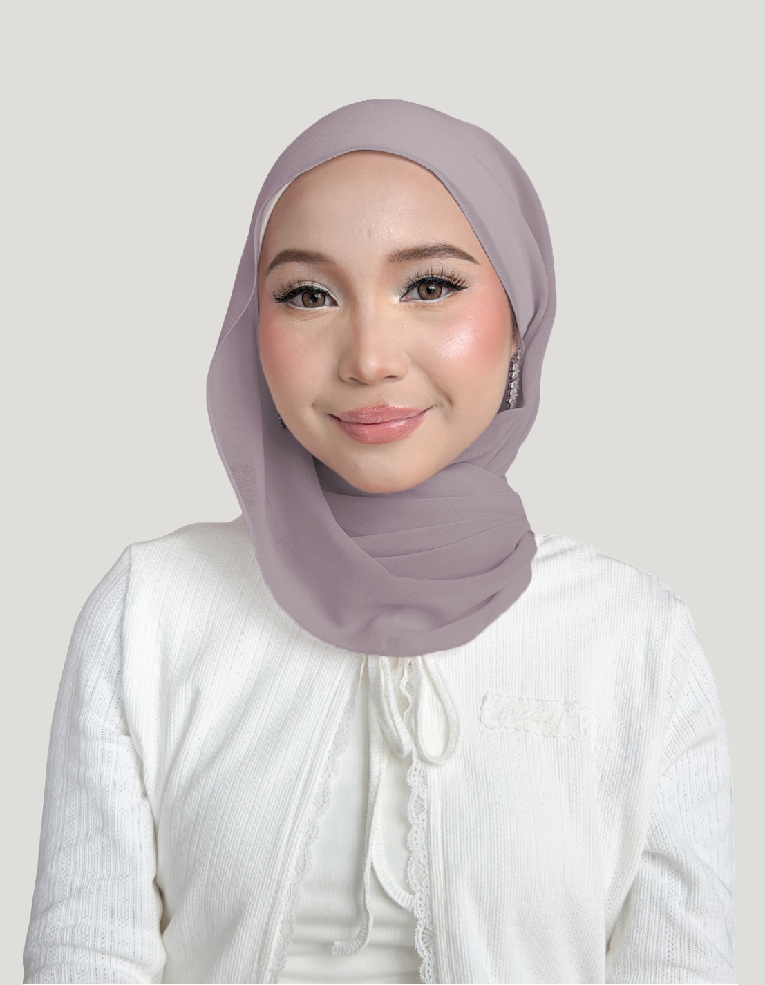(Essential) Chiffon Silk in Lavender Smoke | Guzel KL