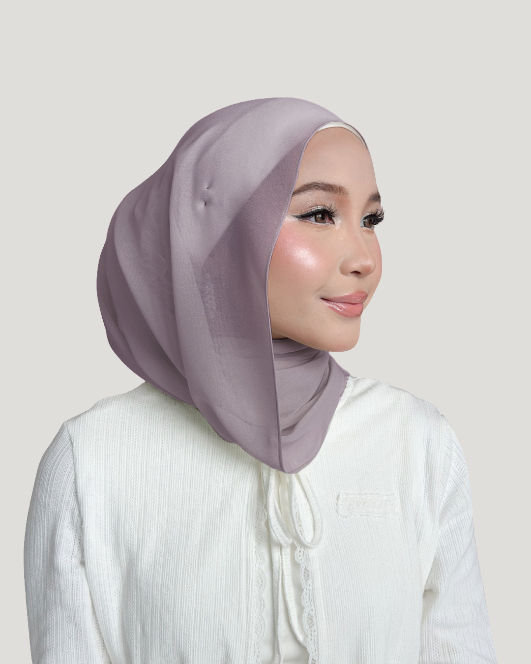 (Essential) Chiffon Silk in Lavender Smoke | Guzel KL