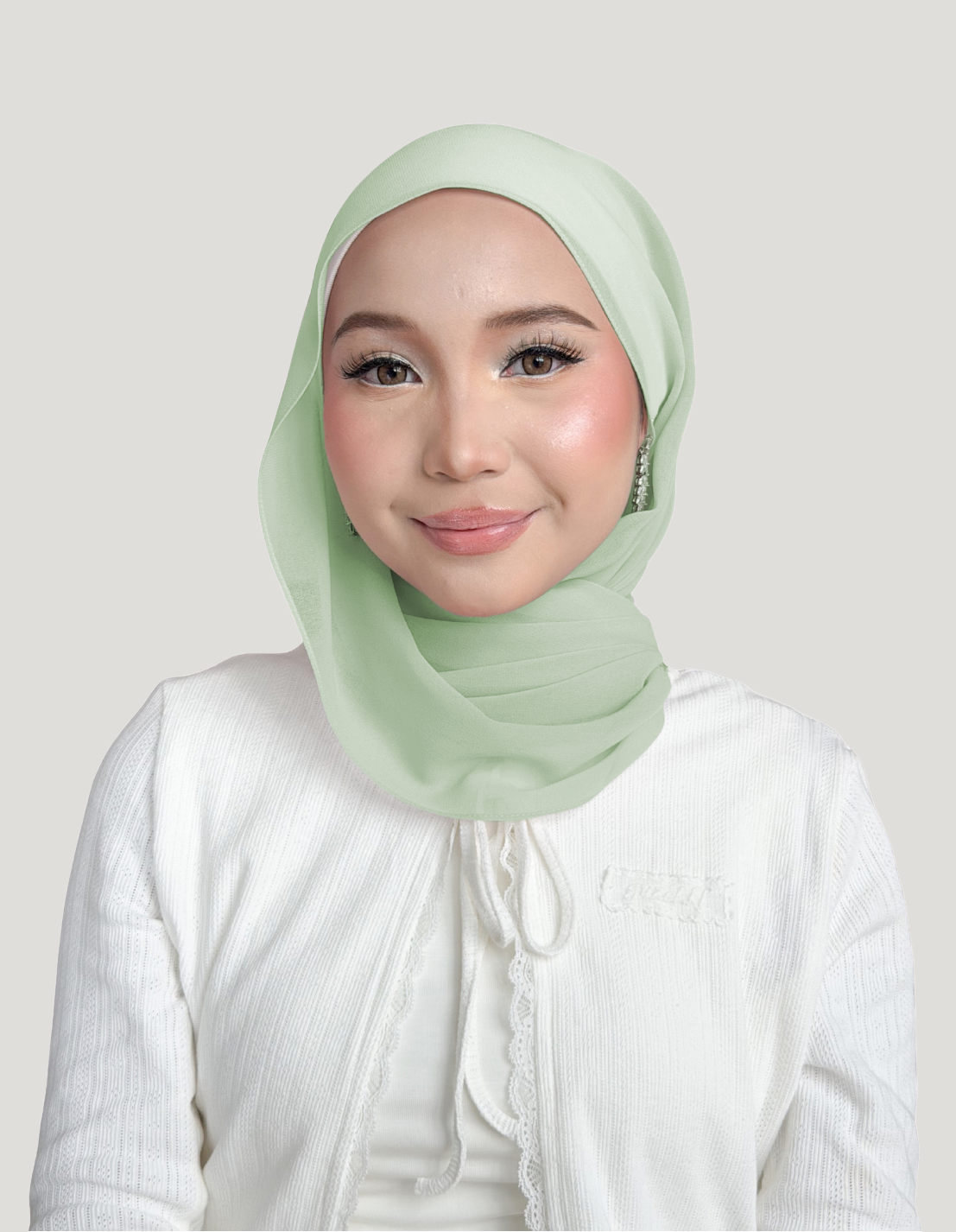(Essential) Chiffon Silk in Lily Mist | Guzel KL
