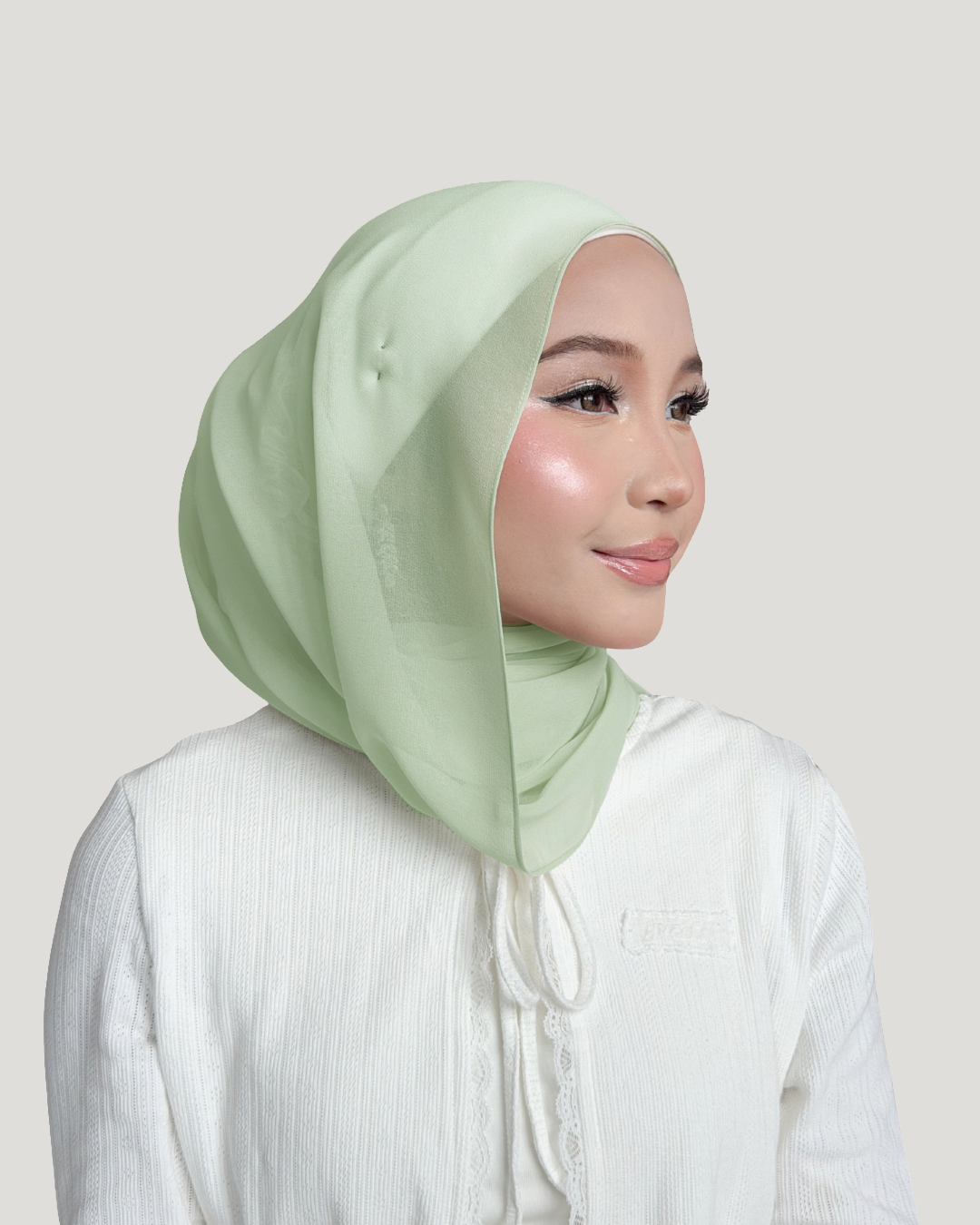 (Essential) Chiffon Silk in Lily Mist | Guzel KL