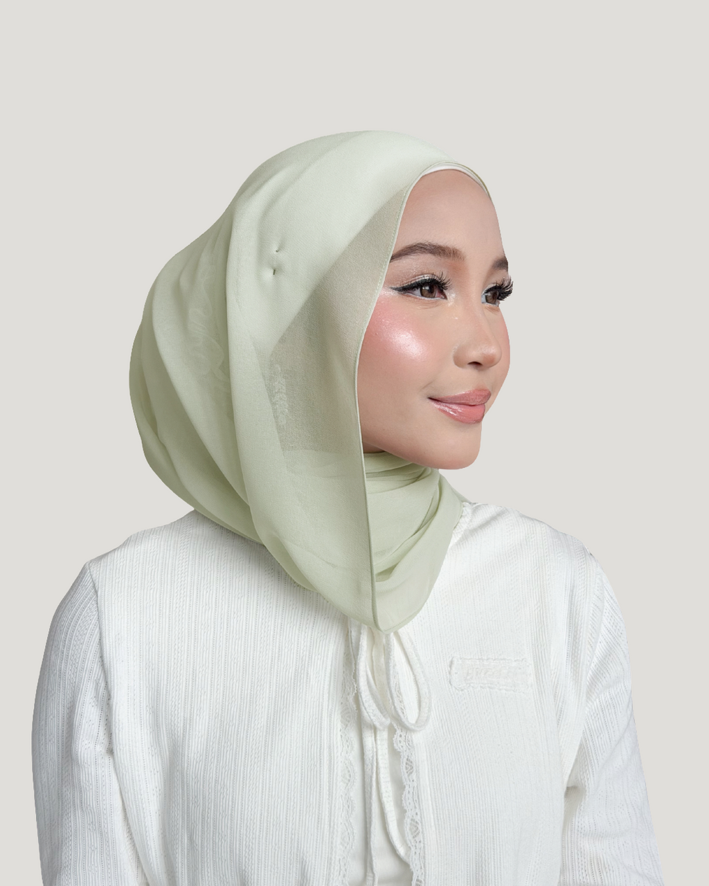 (Essential) Chiffon Silk in Linen Sage | Guzel KL