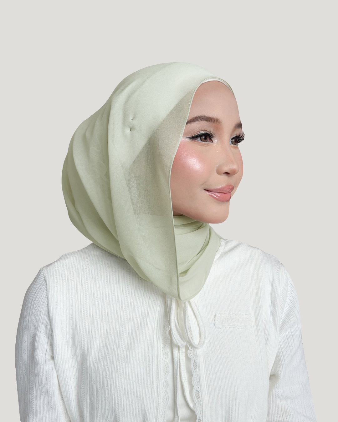 (Essential) Chiffon Silk in Linen Sage | Guzel KL