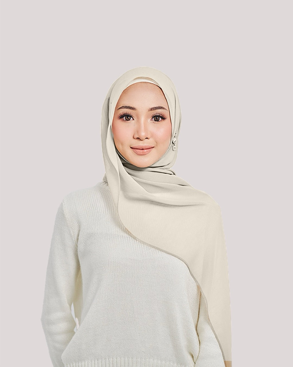 Chiffon Silk in Loft Light | Guzel KL