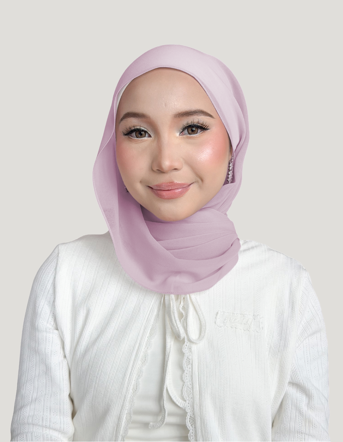 (Essential) Chiffon Silk in Luna Lilac | Guzel KL