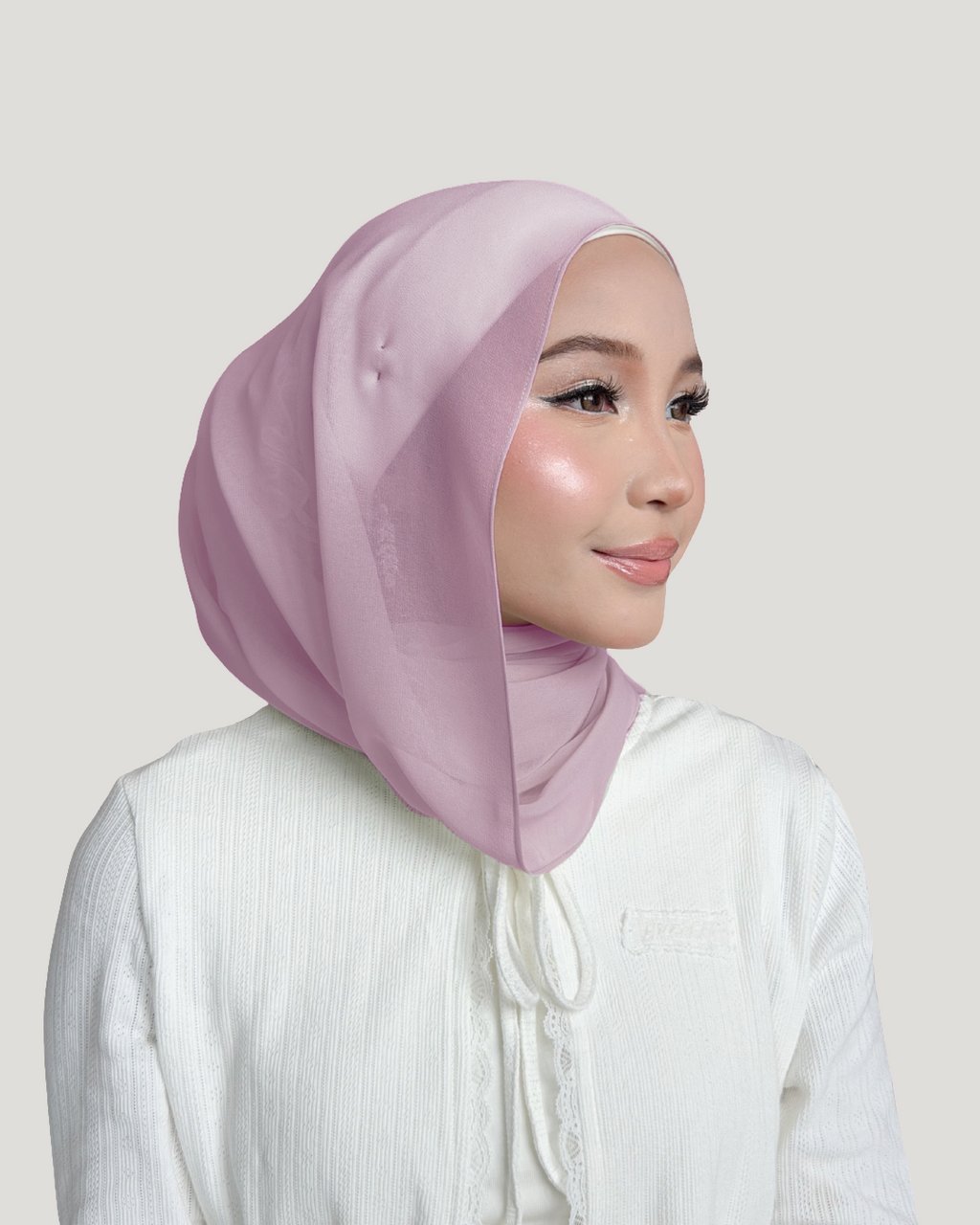 (Essential) Chiffon Silk in Luna Lilac | Guzel KL