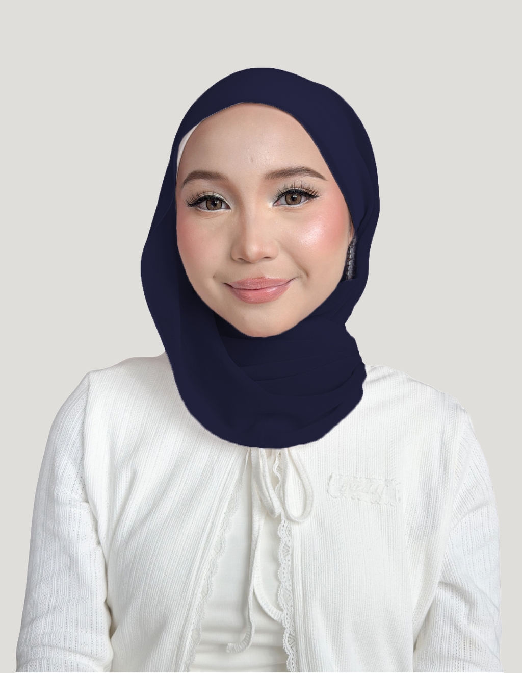 (Essential) Chiffon Silk in Marine | Guzel KL
