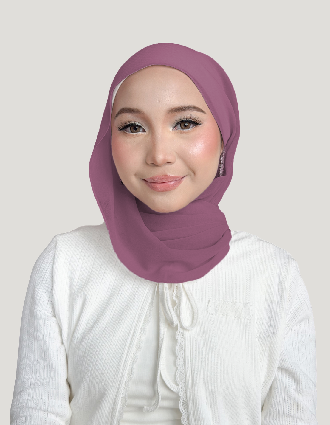 (Essential) Chiffon Silk in Mauve Mist | Guzel KL