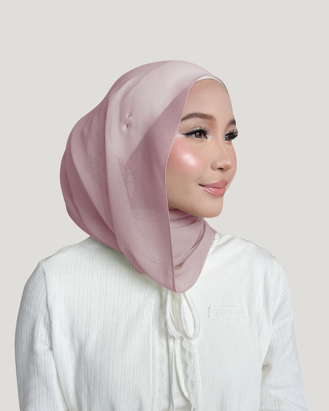 (Essential) Chiffon Silk in Mauve Shadow | Guzel KL