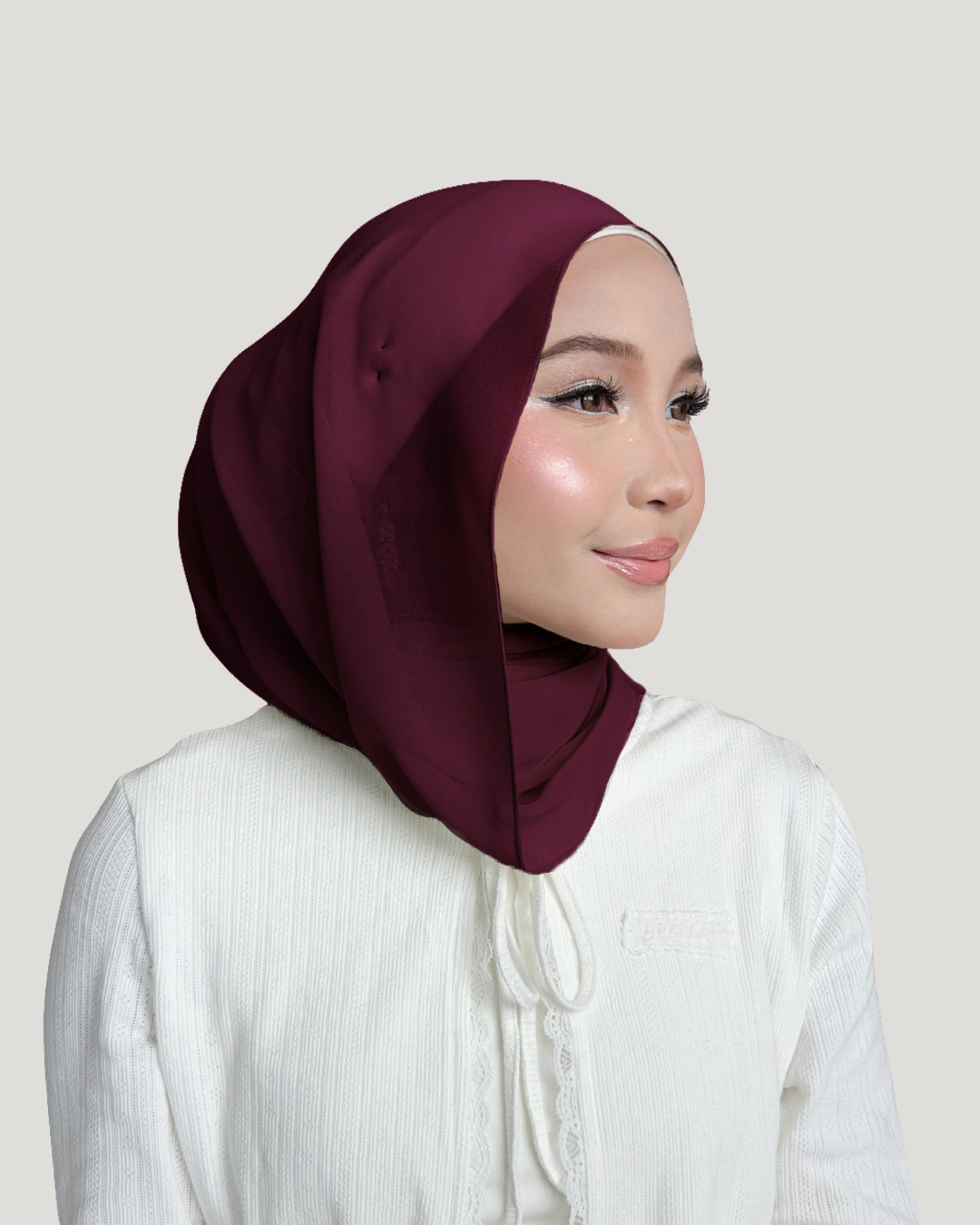 (Essential) Chiffon Silk in Midnight Plum | Guzel KL
