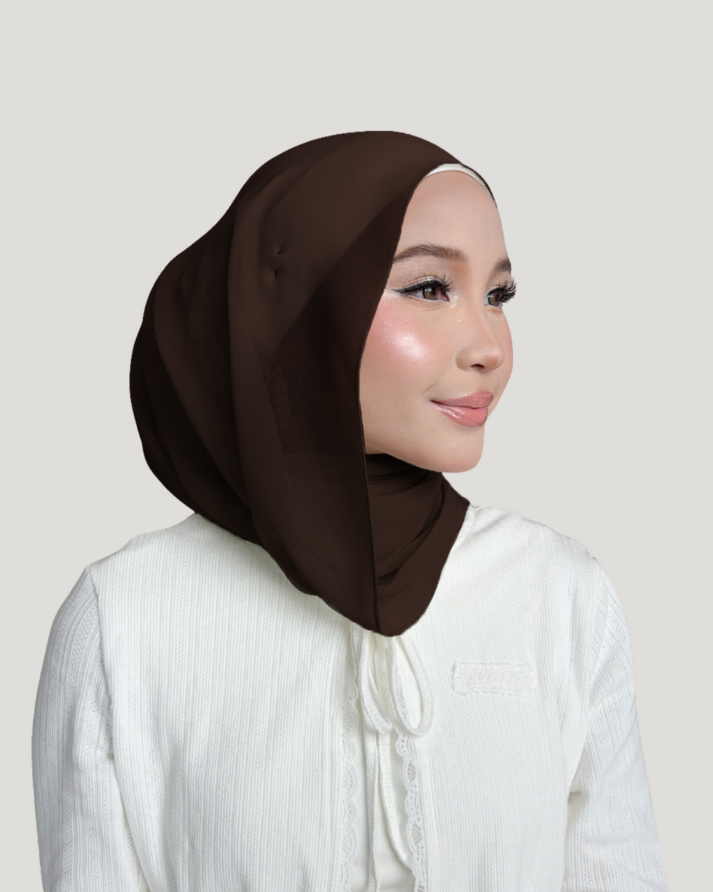 (Essential) Chiffon Silk in Midnight Mocha | Guzel KL
