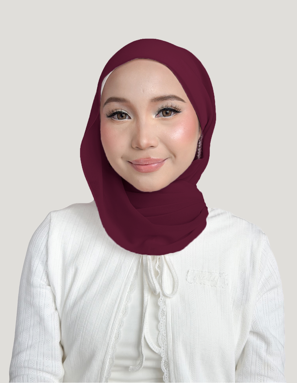 (Essential) Chiffon Silk in Midnight Plum | Guzel KL
