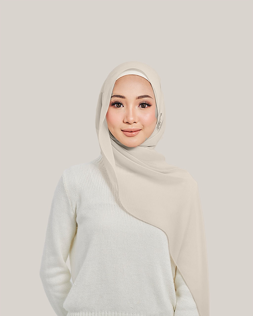 Chiffon Silk in Milky Way | Guzel KL