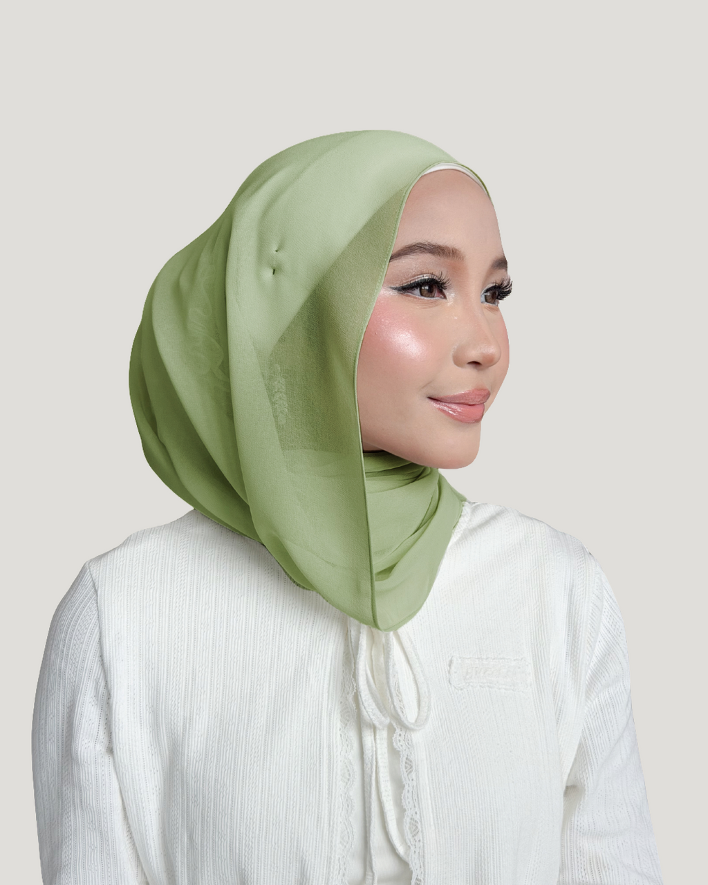 (Essential) Chiffon Silk in Mistleaf | Guzel KL