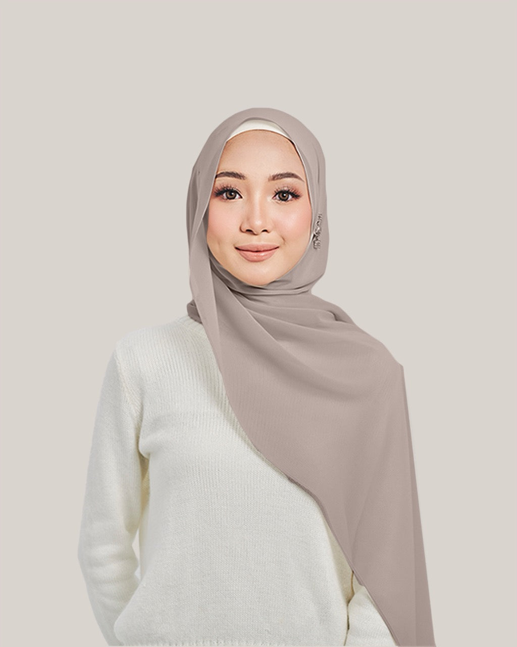 Chiffon Silk in Mochaccino | Guzel KL