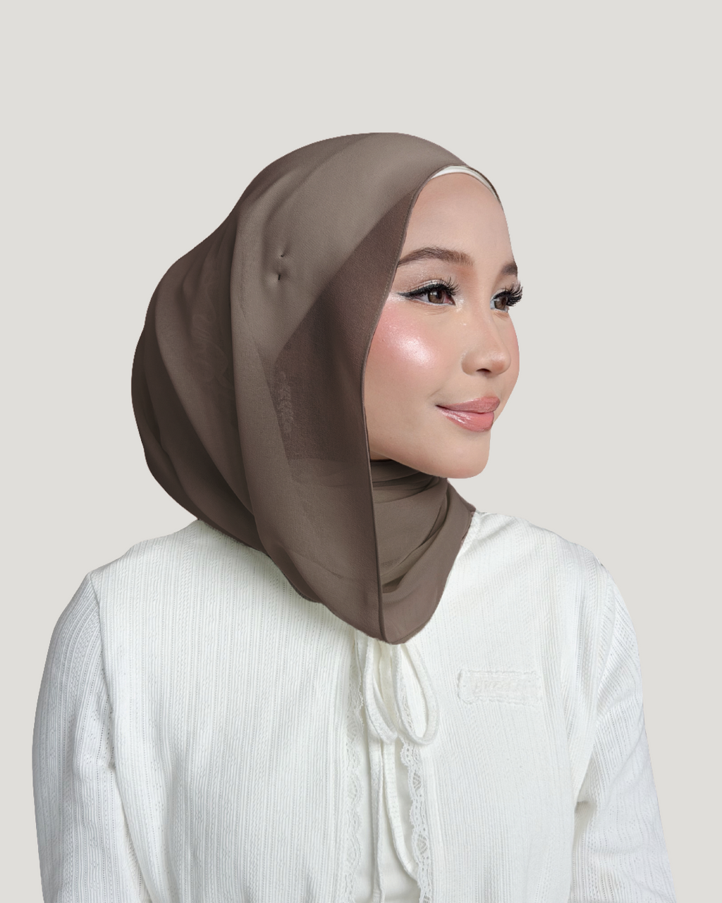 (Essential) Chiffon Silk in Mocha Noir | Guzel KL