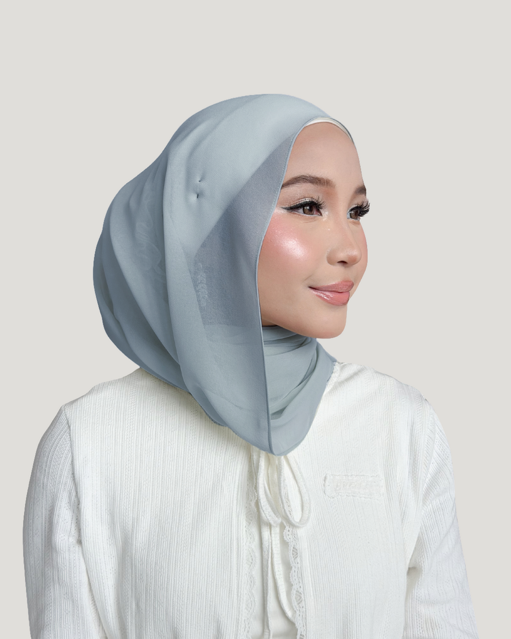 (Essential) Chiffon Silk in Moonmist | Guzel KL