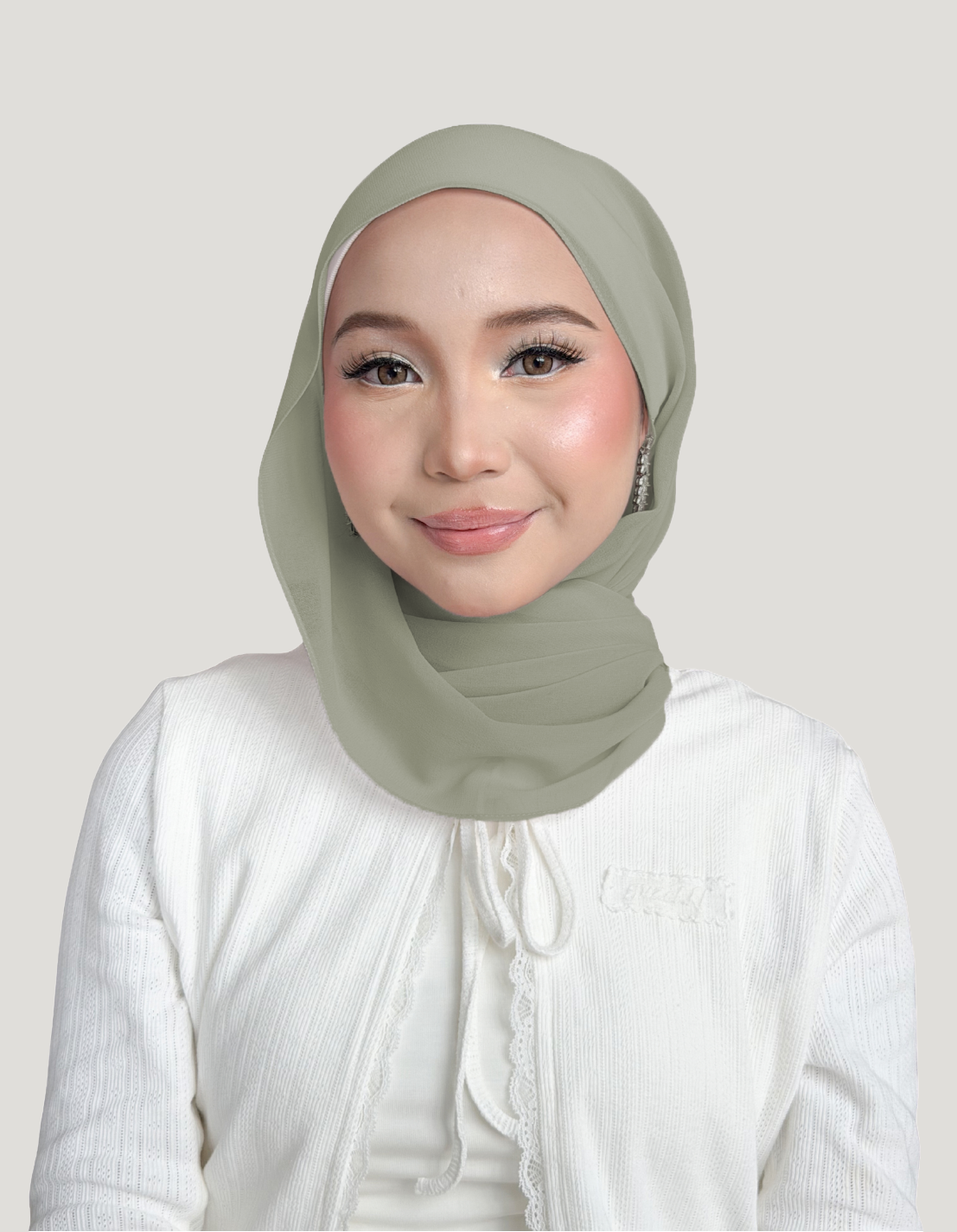 (Essential) Chiffon Silk in Mosswood | Guzel KL