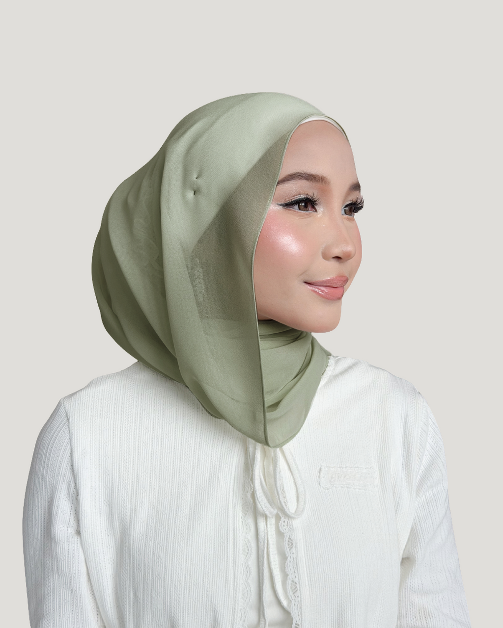 (Essential) Chiffon Silk in Mosswood | Guzel KL