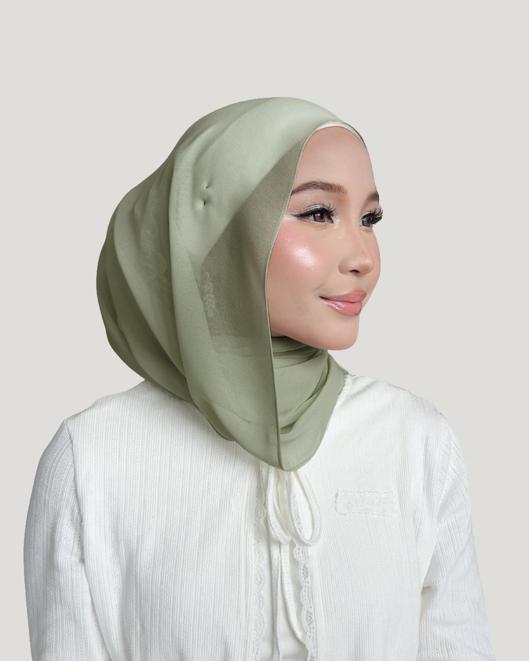 (Essential) Chiffon Silk in Mosswood | Guzel KL