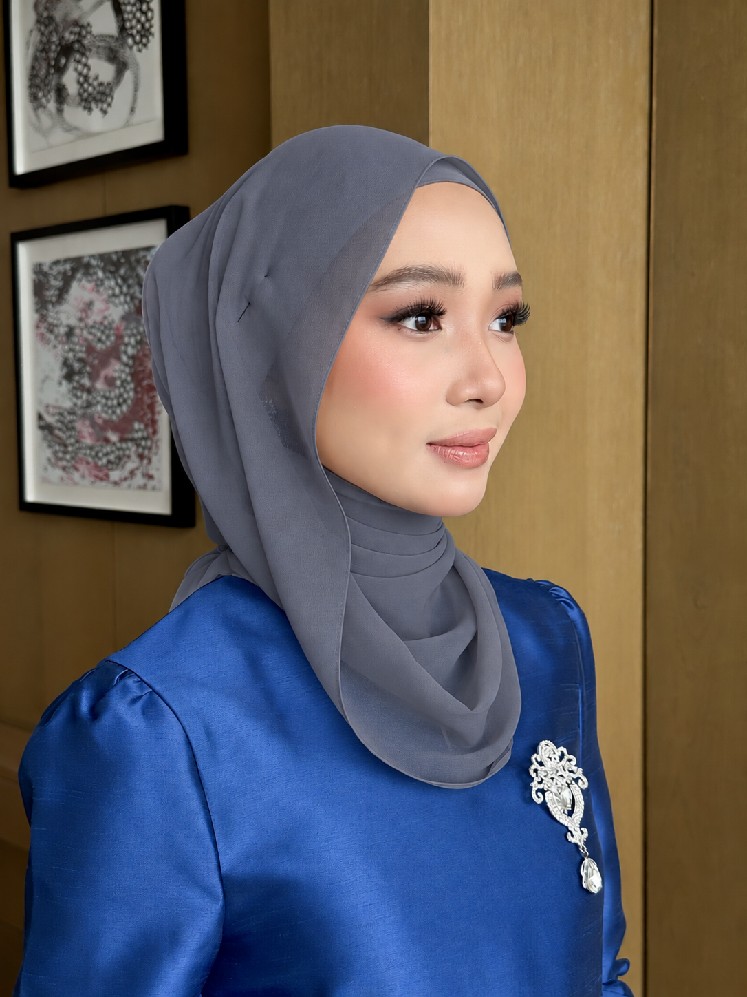 (OG) Chiffon Silk in Midnight Hug | Guzel KL