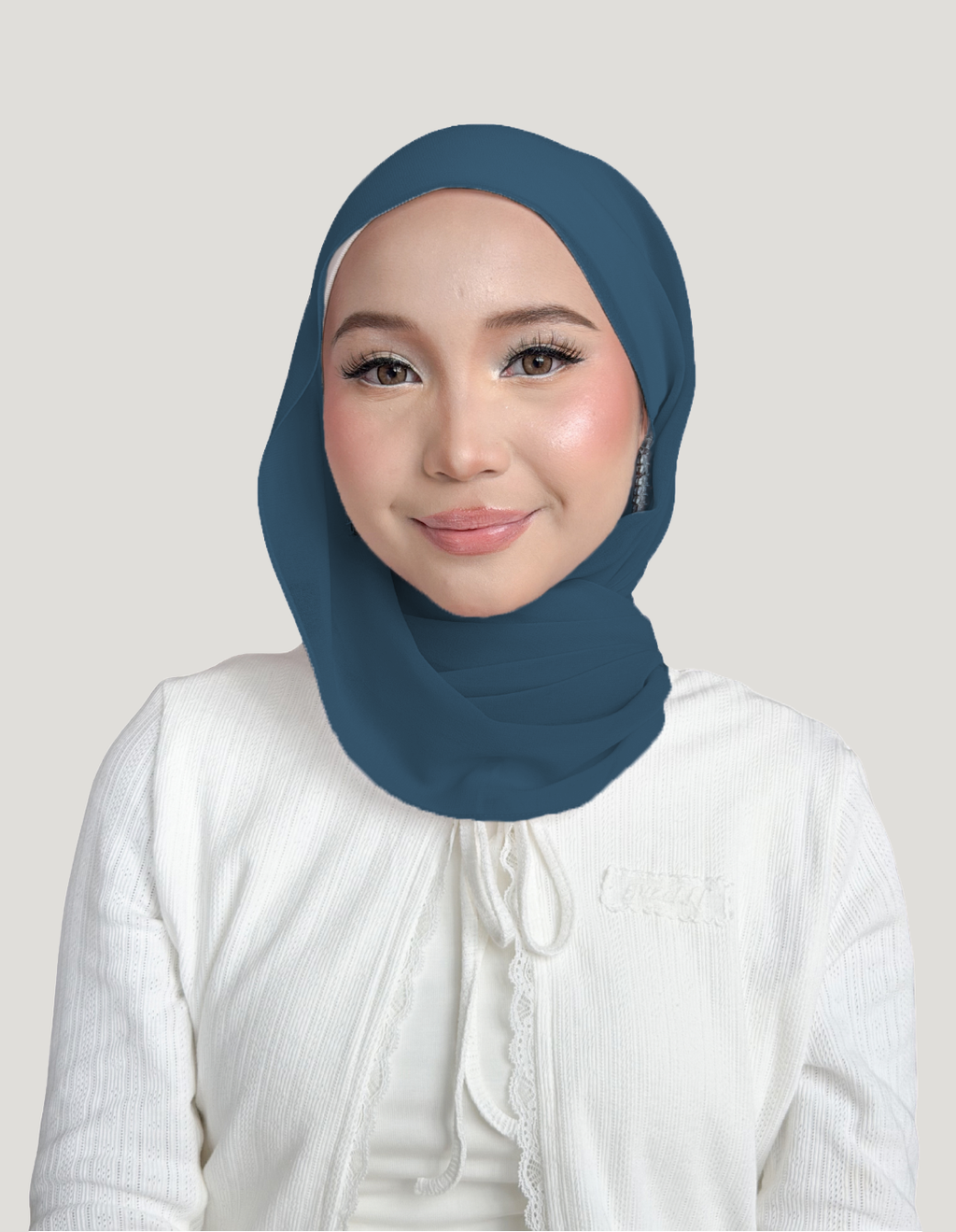 (Essential) Chiffon Silk in Navy Noir | Guzel KL