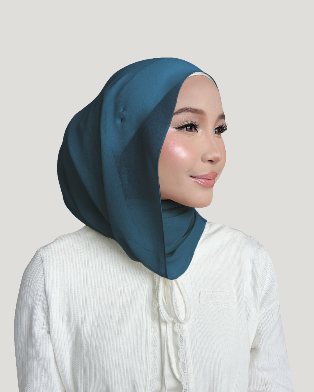 (Essential) Chiffon Silk in Navy Noir | Guzel KL