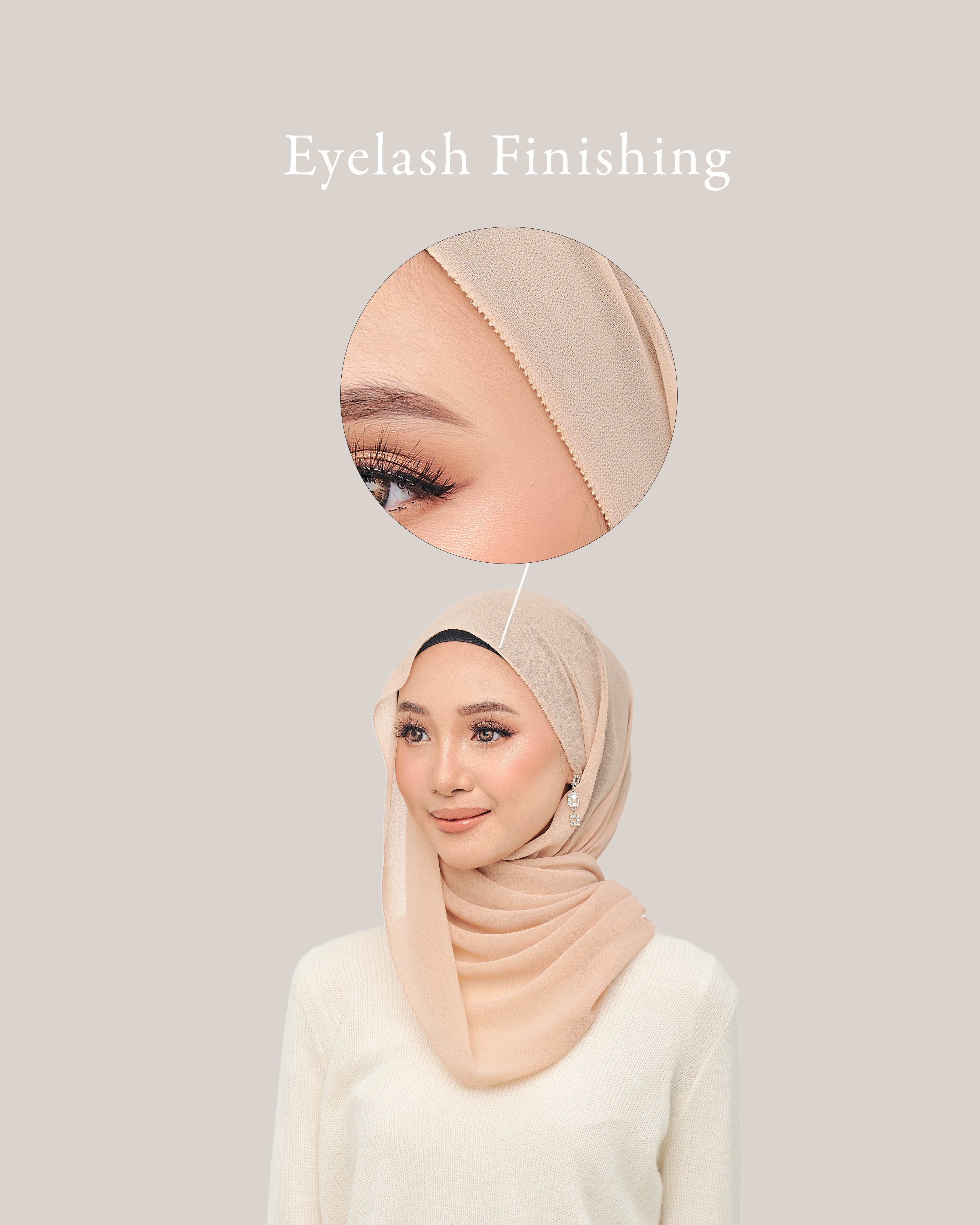 Nawra EYELASH in Cream Silk | Guzel KL